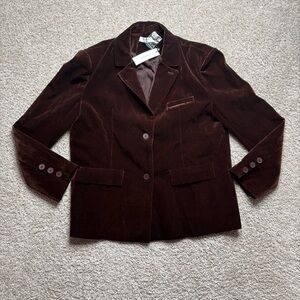 Commense Velvet Shawl Collar Blazer